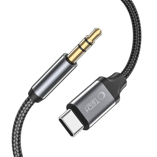 Cavo Audio USB-C - 3.5mm Tech-Protect Ultraboost, 1m, Nero