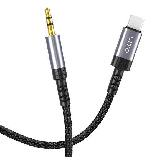 Cavo Audio USB-C - 3.5mm Lito LA01T, 1m, Nero