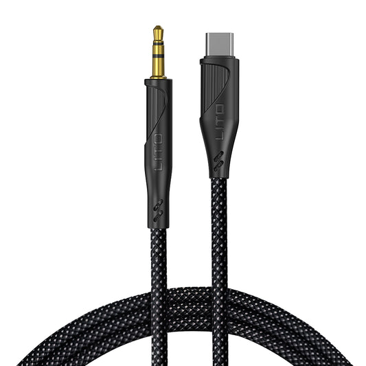 Cavo Audio USB-C - 3.5mm Lito LA02, 1m, Nero
