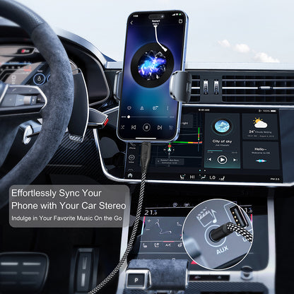 Cavo Audio USB-C - 3.5mm Lito LA02, 1m, Nero