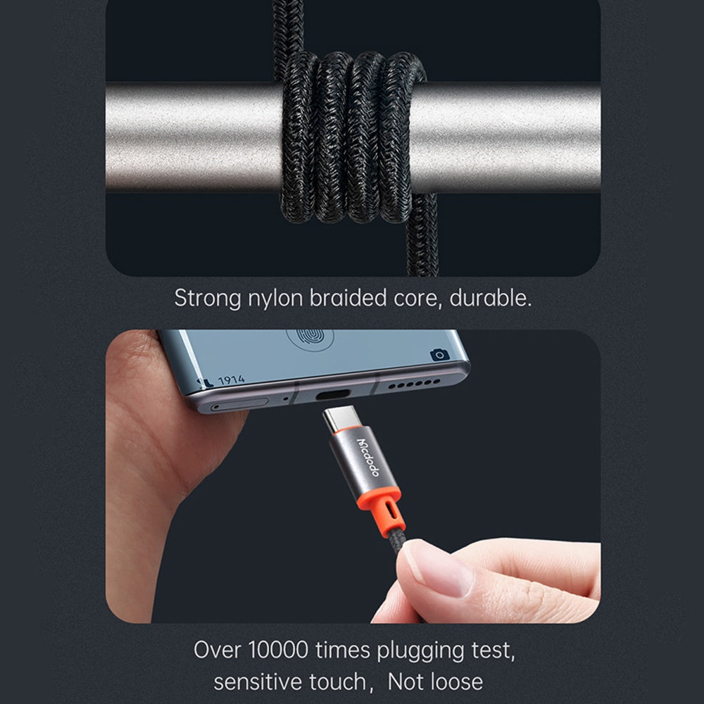 USB-C to 3.5mm McDodo CA-0820 Castle Audio Cable, 1.2m, Black