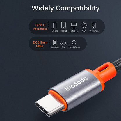 Cavo Audio USB-C - 3.5mm McDodo CA-0900, 1.8m, Nero