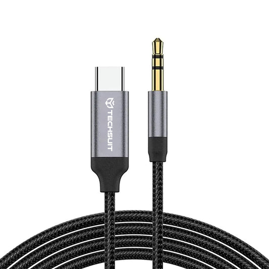 Cavo Audio USB-C - 3.5mm Techsuit AC11 FuseXound, 0.5m, Grigio