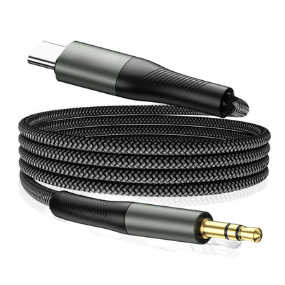 USB-C to 3.5mm Techsuit AC16 NexaSound Audio Cable, 1m, Gray