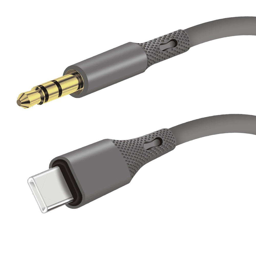 Cavo Audio USB-C - 3.5mm Techsuit AC4 SoundFlex, 1m, Grigio