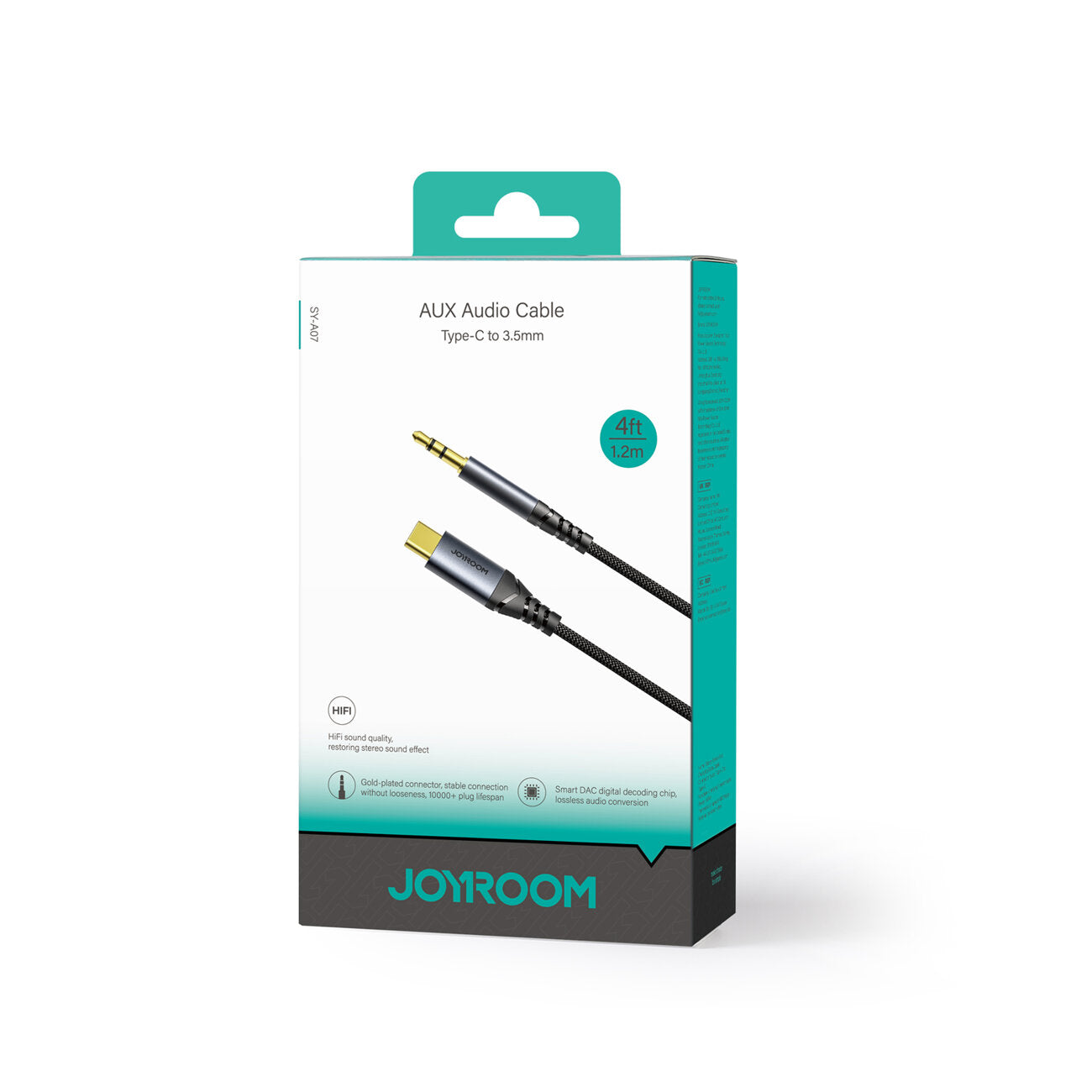 Cavo Audio USB-C - 3.5mm Joyroom SY-A07, 1.2m, Nero