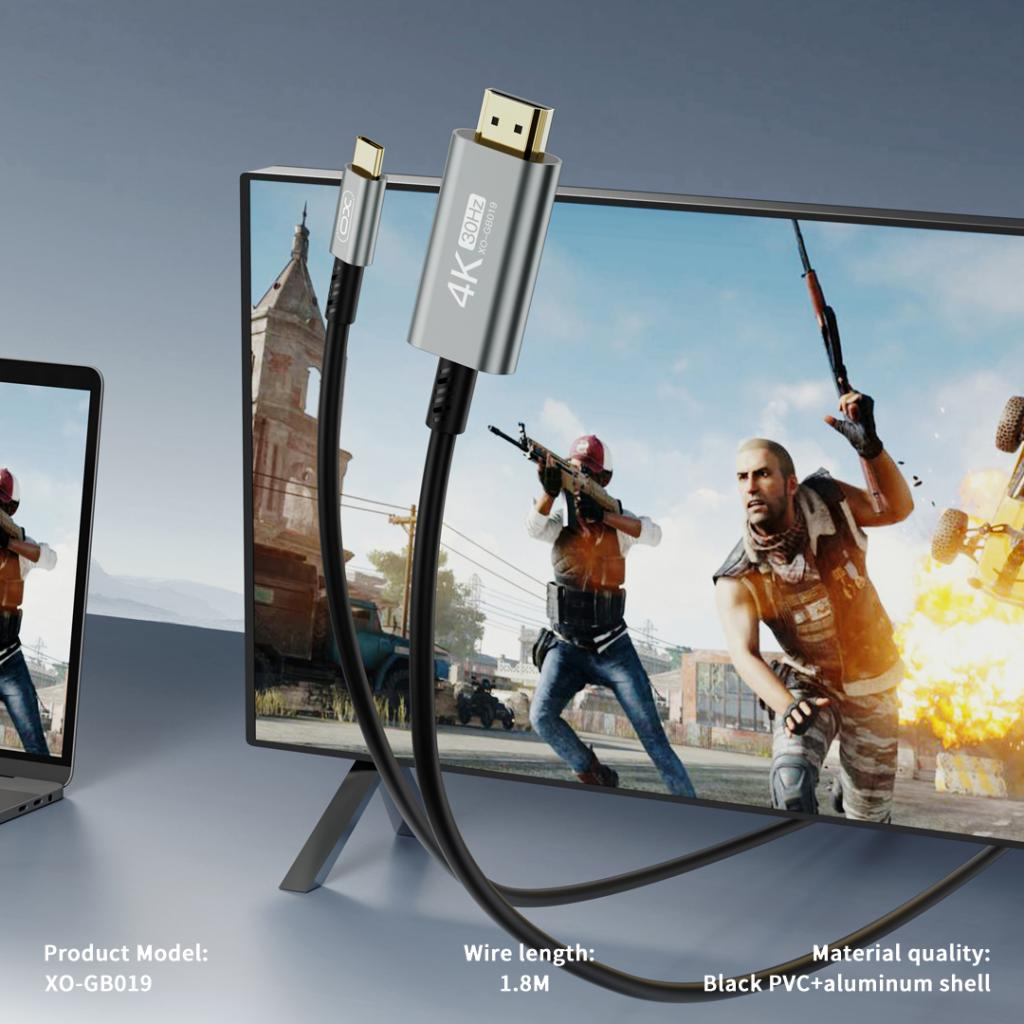 Cavo Audio e Video USB-C - HDMI XO Design GB019, 1.8m, Nero