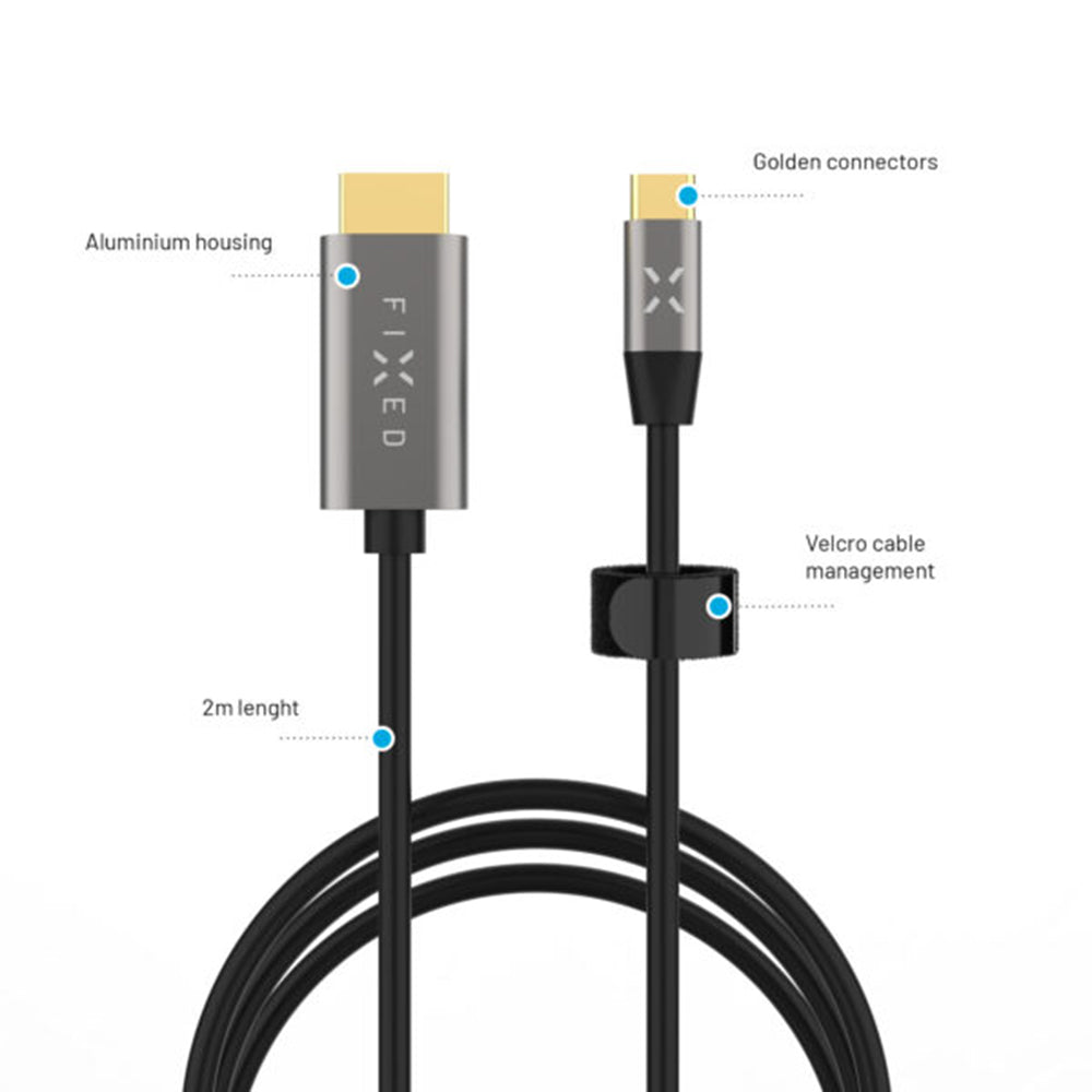 Cavo Audio e Video USB-C - HDMI Fisso, 2m, Grigio