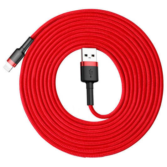 Cavo Dati e Ricarica USB-A - Lightning Baseus Cafule, 18W, 3m, Rosso CALKLF-R09