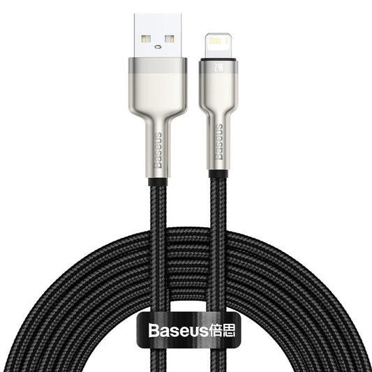 Cavo Dati e Ricarica USB-A - Lightning Baseus Cafule Metal Series, 18W, 2m, Nero CALJK-B01