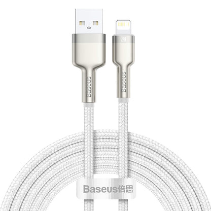 Cavo Dati e Ricarica USB-A - Lightning Baseus Cafule Metal Series, 18W, 2m, Bianco CALJK-B02