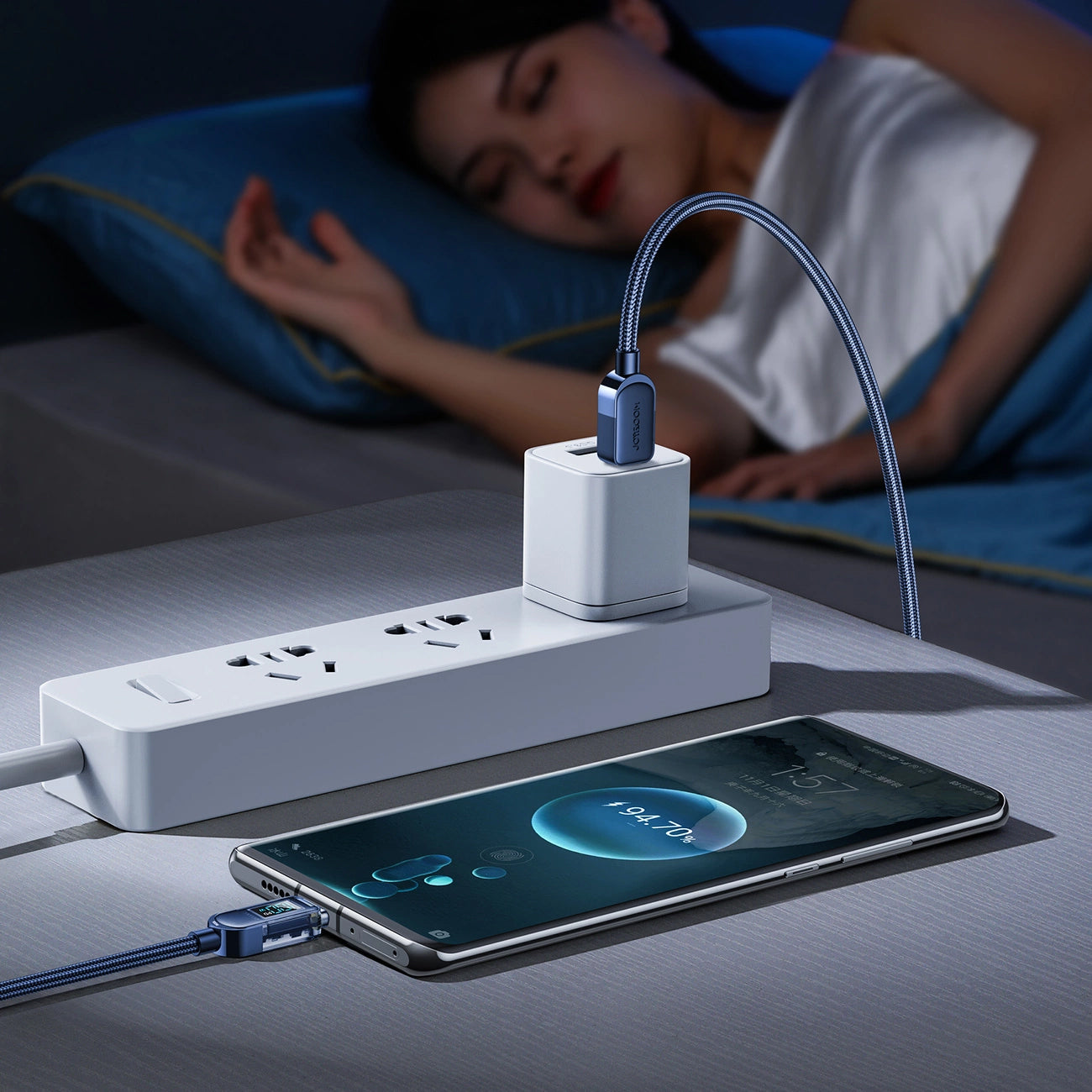Cavo Dati e Ricarica USB-C - USB-C Joyroom A4 Display, 100W, 1.2m, Blu