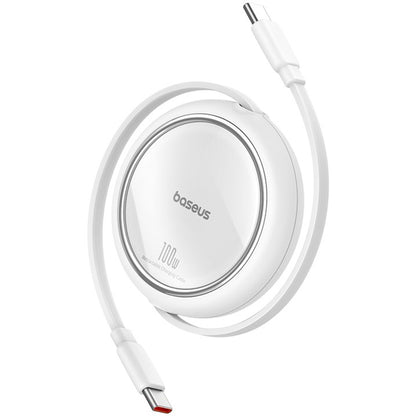 Cavo Dati e Ricarica USB-C - USB-C Baseus Free2Draw Mini Retractable, 100W, 1m, Bianco P10364500211-00