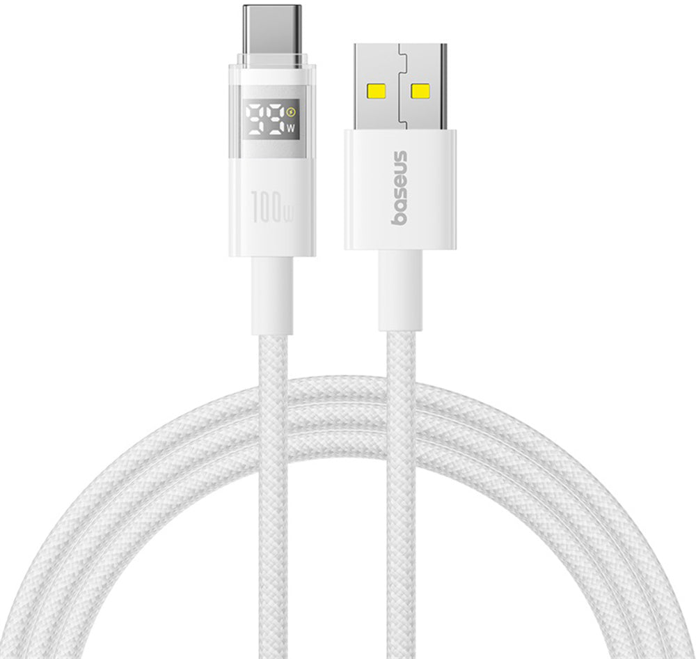 Cavo Dati e Ricarica USB-A - USB-C Baseus Display 2, 100W, 2m, Bianco P10382701211-01
