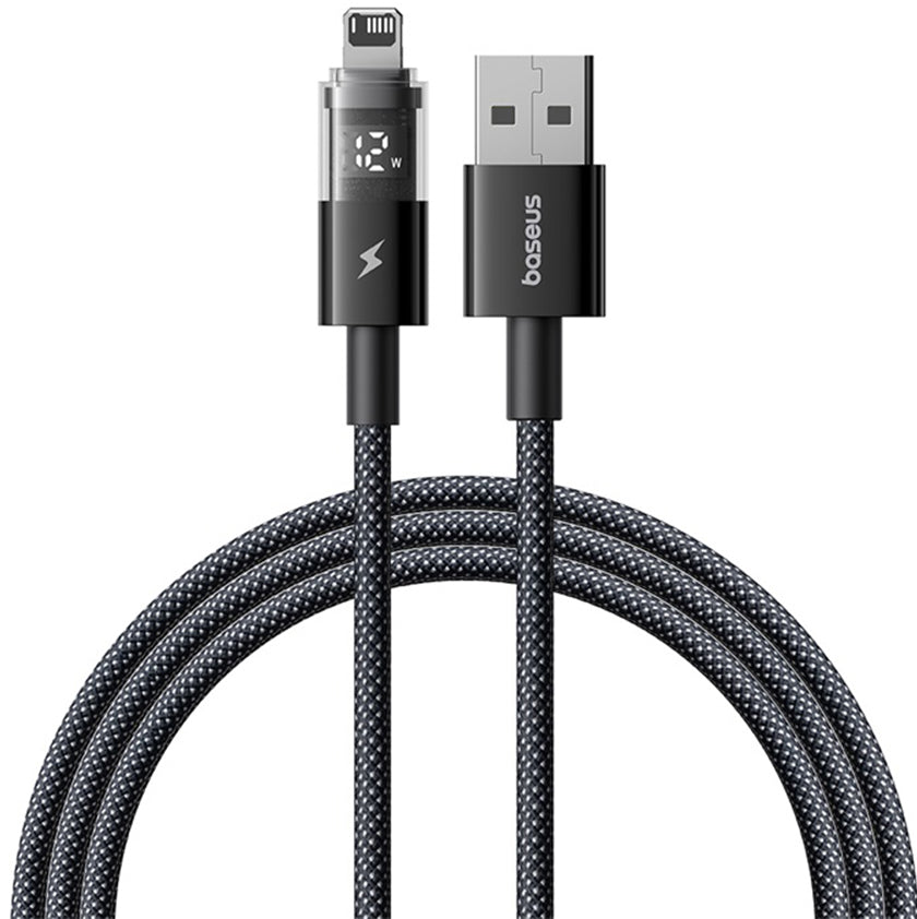 Cavo Dati e Ricarica USB-A - Lightning Baseus Display 2, 18W, 1m, Nero P10382700121-00