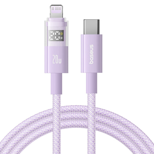 Cavo Dati e Ricarica USB-C - Lightning Baseus Display 2, 20W, 1m, Viola P10382703511-00