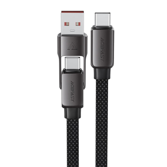 Cavo Dati e Ricarica USB-C - USB-A / USB-C Acefast C13-05, 60W, 0.2m, Nero
