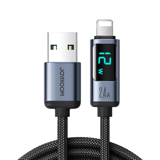 Cavo Dati e Ricarica USB-A - Lightning Joyroom S-A16 Prism Display, 12W, 1.2m, Nero