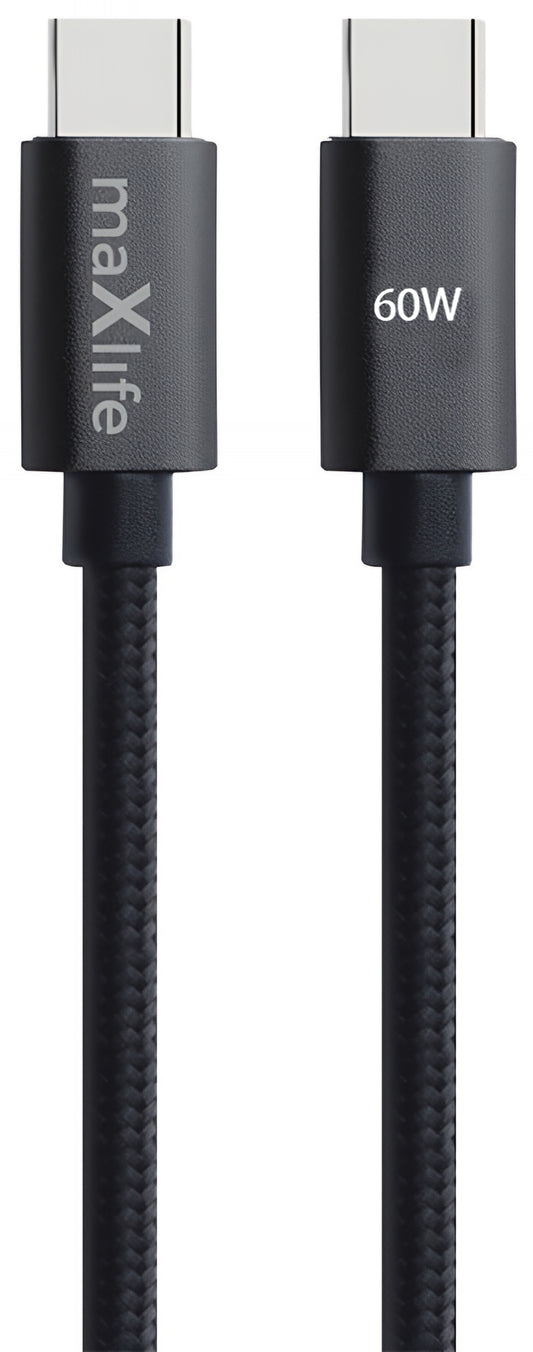 USB-C Data and Charging Cable - USB-C MaXlife MXUC-12, 60W, 1m, Black
