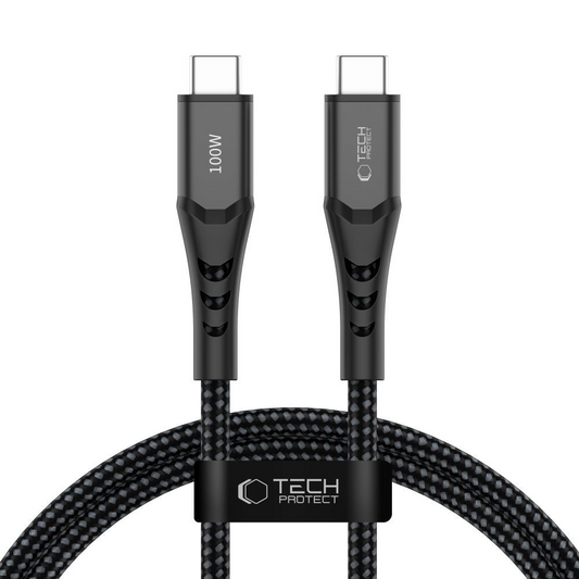 Cavo Dati e Ricarica USB-C - USB-C Tech-Protect UB11T Ultraboost, 100W, 1m, Nero