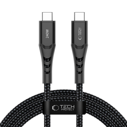 Cavo Dati e Ricarica USB-C - USB-C Tech-Protect UB11T Ultraboost, 240W, 2m, Nero