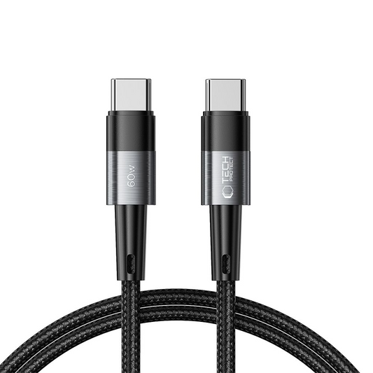 Cavo Dati e Ricarica USB-C - USB-C Tech-Protect Ultraboost, 60W, 1m, Grigio