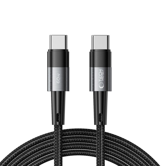 Cavo Dati e Ricarica USB-C - USB-C Tech-Protect Ultraboost, 60W, 2m, Grigio