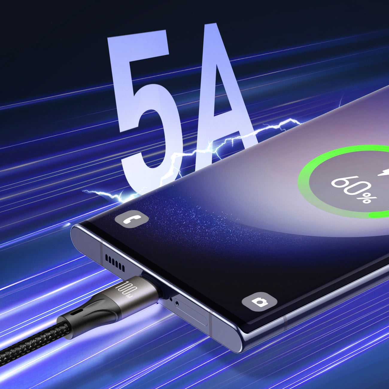 Cavo Dati e Ricarica USB-C - USB-C Joyroom S-A25 Light-Speed, 100W, 1.2m, Nero