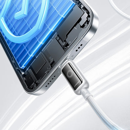 Cavo Dati e Ricarica USB-C - USB-C Joyroom S-A55 StarFlight Display, 100W, 1.2m, Bianco