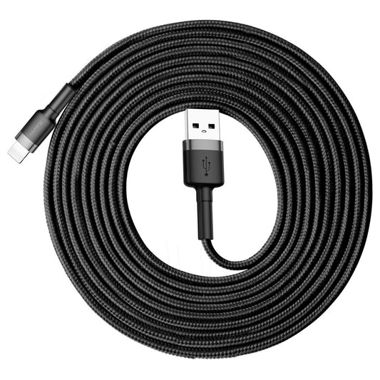 Cavo Dati e Ricarica USB-A - Lightning Baseus Cafule, 18W, 3m, Grigio CALKLF-RG1