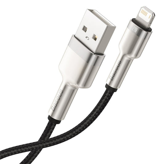 Cavo Dati e Ricarica USB-A - Lightning Baseus Cafule Metal Series, 18W, 2m, Nero CALJK-B01