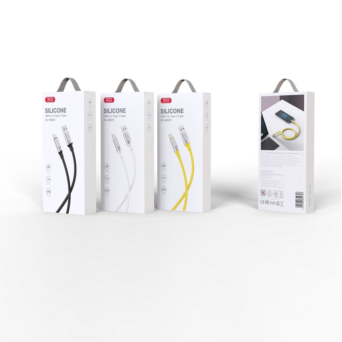 Cavo Dati e Ricarica USB-A - USB-C XO Design NB251, 18W, 1m, Nero