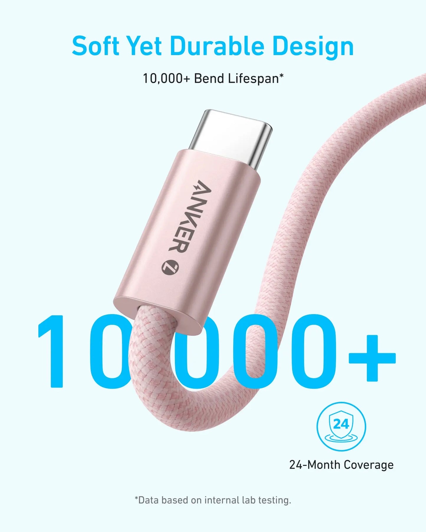 Cavo Dati e Ricarica USB-C - USB-C Anker Zolo, 240W, 1m, Nero A8060H11