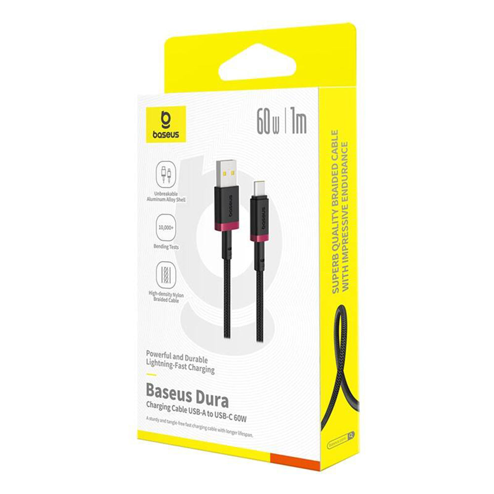 Cavo Dati e Ricarica USB-A - USB-C Baseus Dura Series, 60W, 1m, Rosso P10377802U01-01