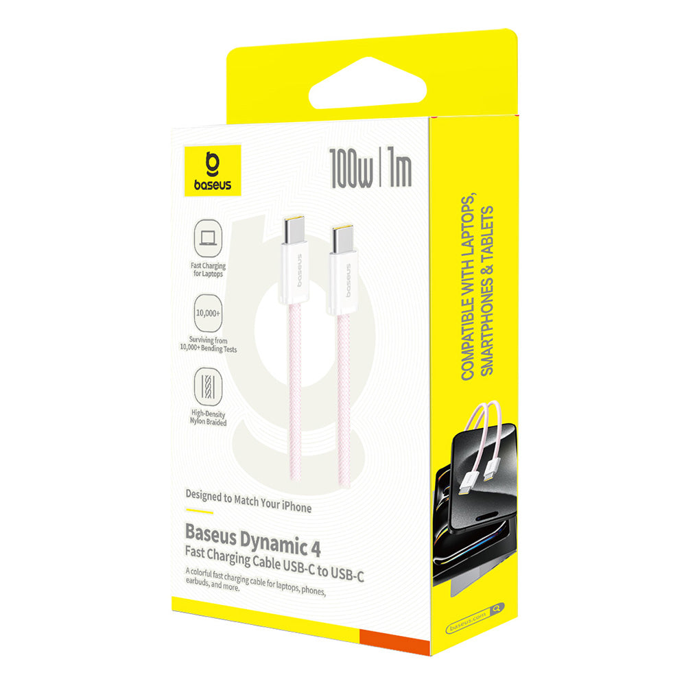 Cavo Dati e Ricarica USB-C - USB-C Baseus Dynamic 4 Series, 100W, 1m, Rosa P10381400411-00