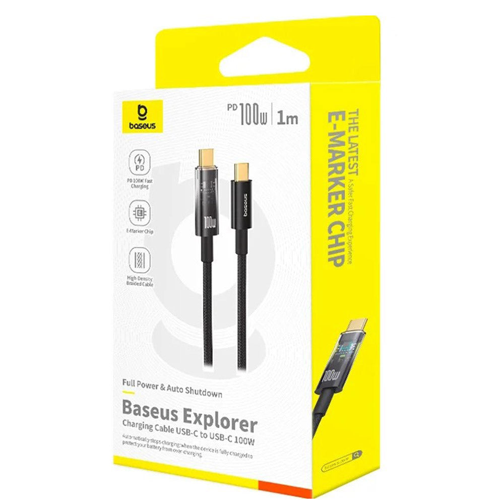 Cavo Dati e Ricarica USB-C - USB-C Baseus Explorer, 100W, 1m, Nero P10319703111-00