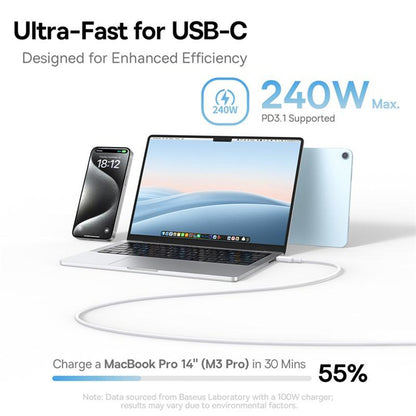 Cavo Dati e Ricarica USB-C - USB-C Baseus PicoGo, 240W, 1m, Blu P10376800311-00