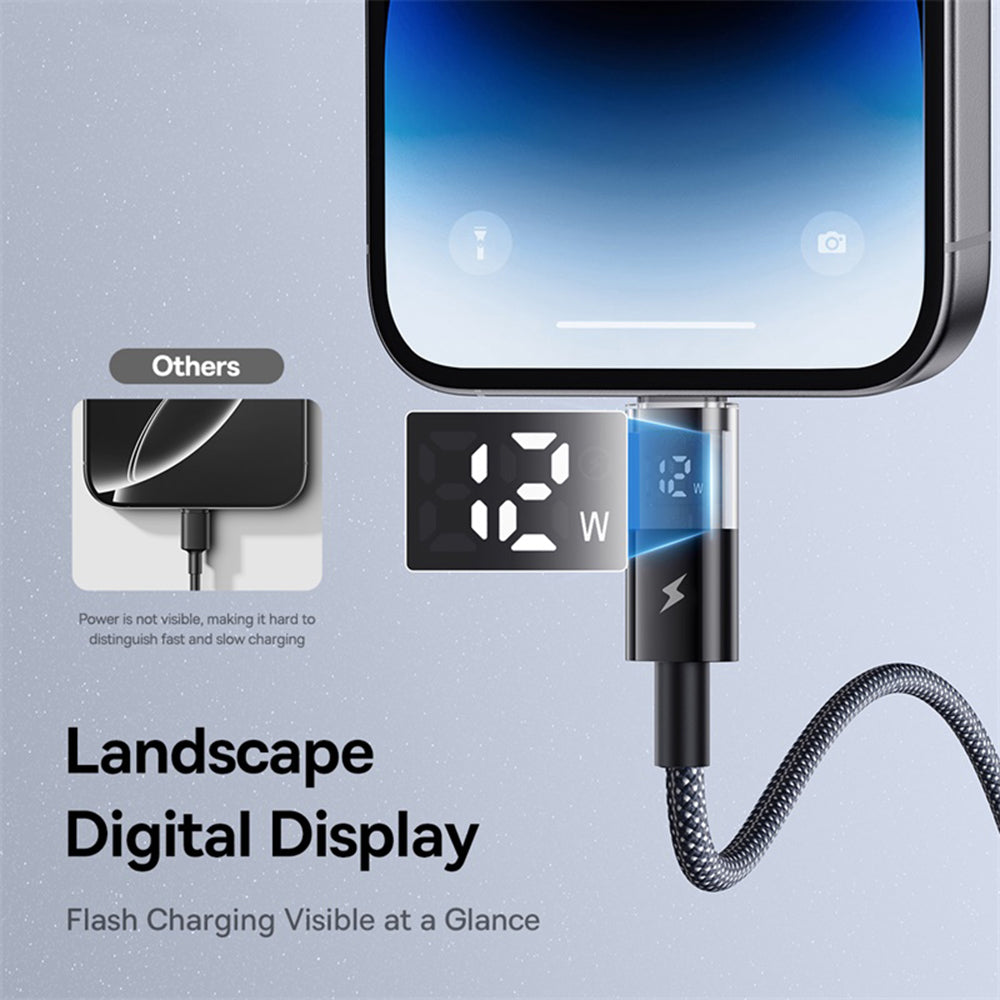 Cavo Dati e Ricarica USB-A - Lightning Baseus Display 2, 18W, 1m, Nero P10382700121-00