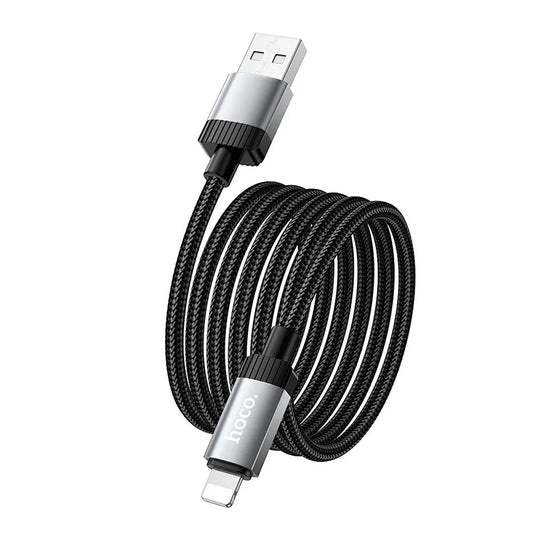 USB-A to Lightning Data and Charging Cable HOCO X117, 18W, 1m, Black