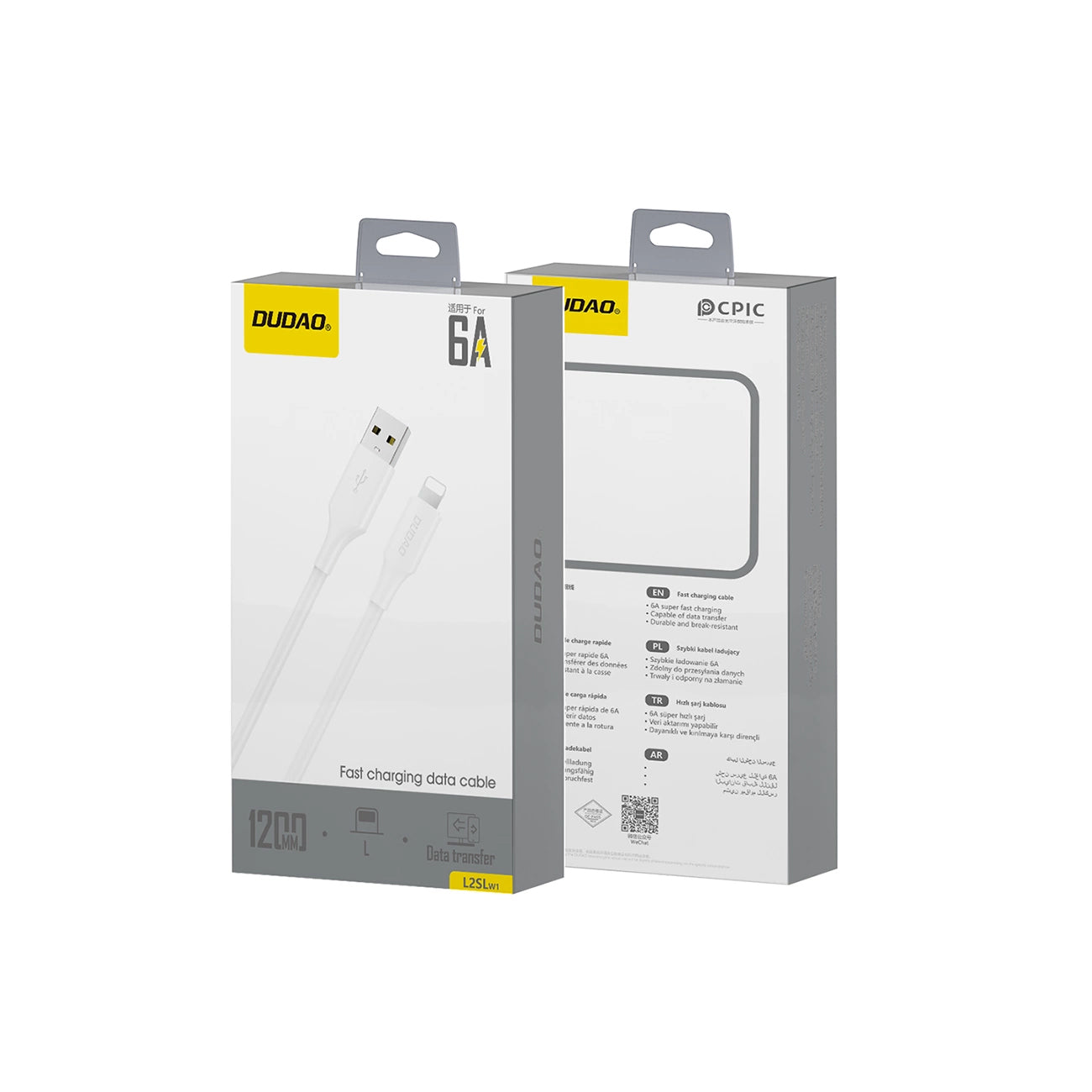 Cavo Dati e Ricarica USB-A - Lightning Dudao L2sL, 30W, 1.2m, Bianco