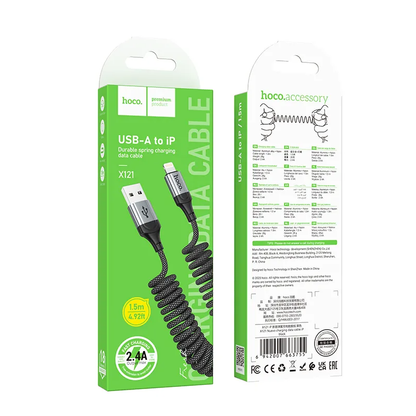Cavo Dati e Ricarica USB-A - Lightning HOCO X121, 27W, 1.5m, Nero