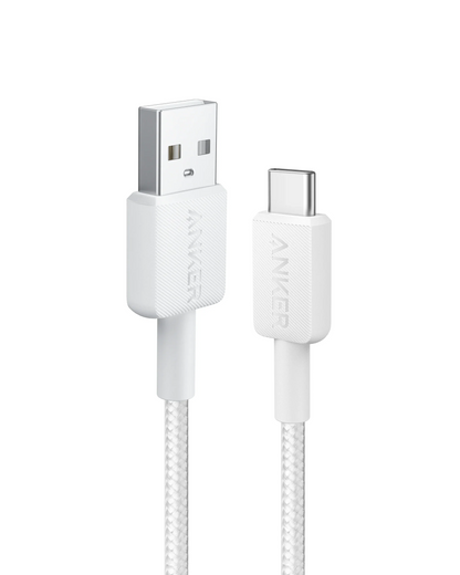 Cavo Dati e Ricarica USB-A - USB-C Anker 322, 18W, 1.8m, Bianco A81H6G21