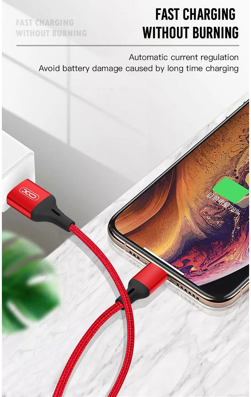 Cavo Dati e Ricarica USB-A - microUSB XO Design NB143, 18W, 1m, Rosso
