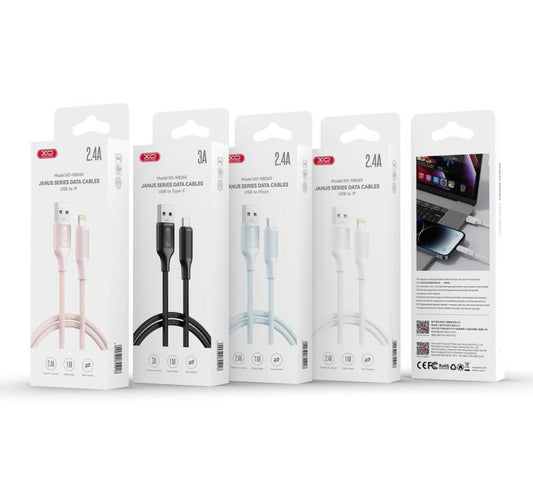 Cavo Dati e Ricarica USB-A - USB-C XO Design NB265, 18W, 1m, Rosa