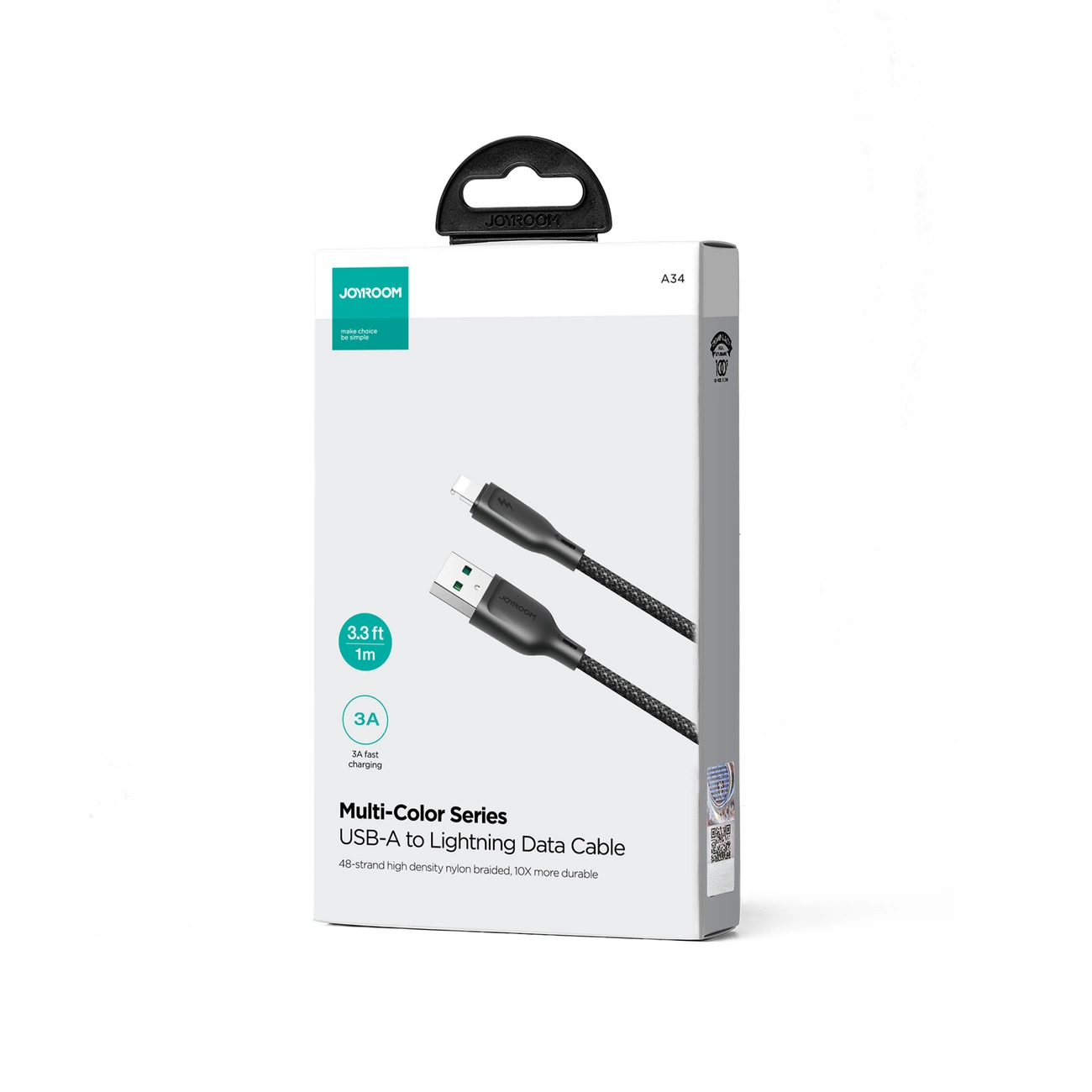 Cavo Dati e Ricarica USB-A - Lightning Joyroom S-A34, 18W, 1m, Nero