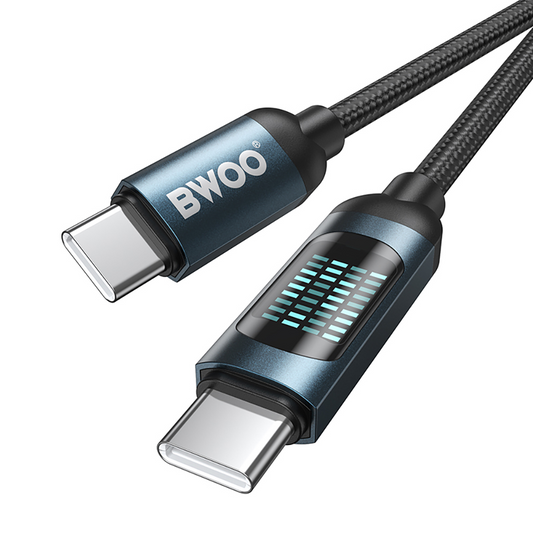 Cavo Dati e Ricarica USB-C - USB-C BWOO BO-X304 Led, 60W, 1m, Nero