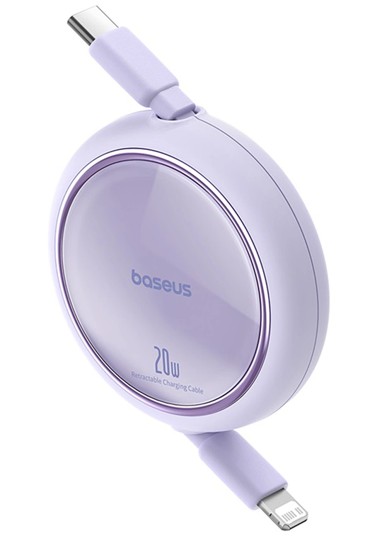 Cavo Dati e Ricarica USB-C - Lightning Baseus Free2Pull Mini Retrattile, 20W, 1m, Viola P10364501511-00