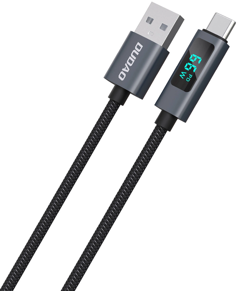 Cavo Dati e Ricarica USB-A - USB-C Dudao L7T Display, 66W, 1m, Nero