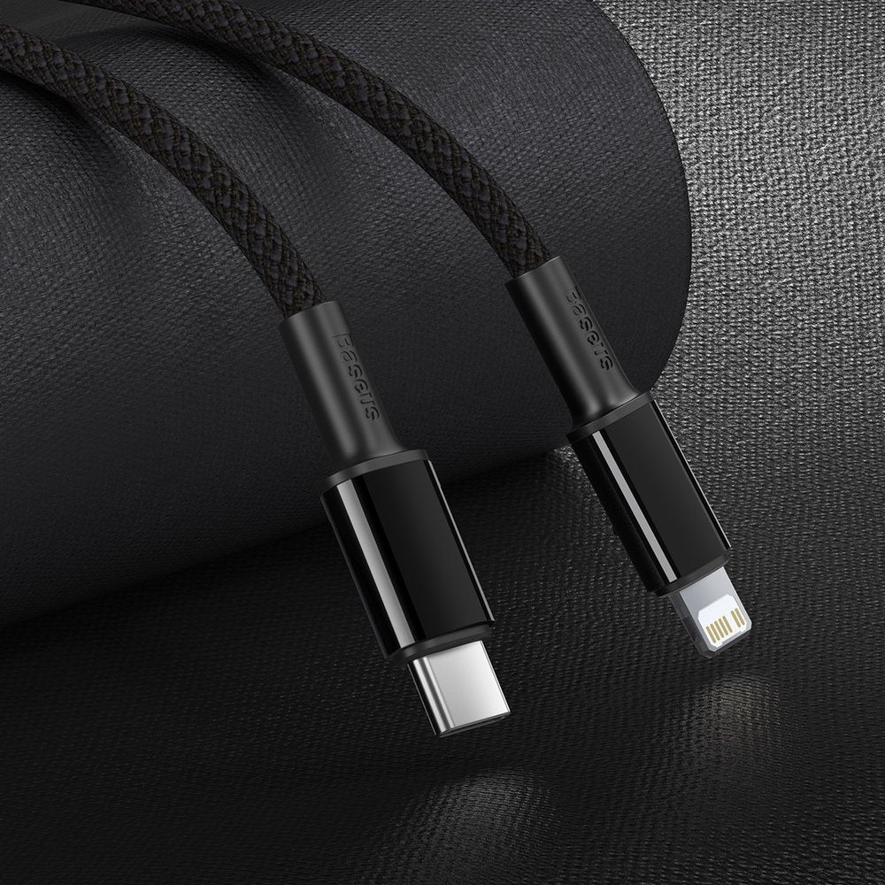 Cavo Dati e Ricarica USB-C - Lightning Baseus High Density Intrecciato, 20W, 2m, Nero CATLGD-A01