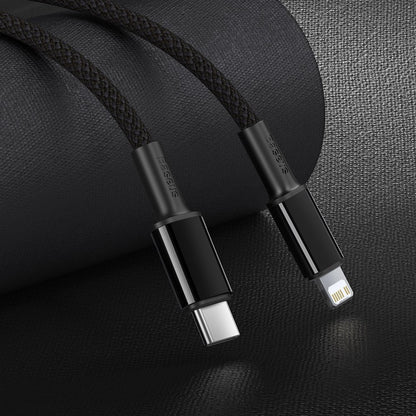 Cavo Dati e Ricarica USB-C - Lightning Baseus High Density Intrecciato, 20W, 2m, Nero CATLGD-A01